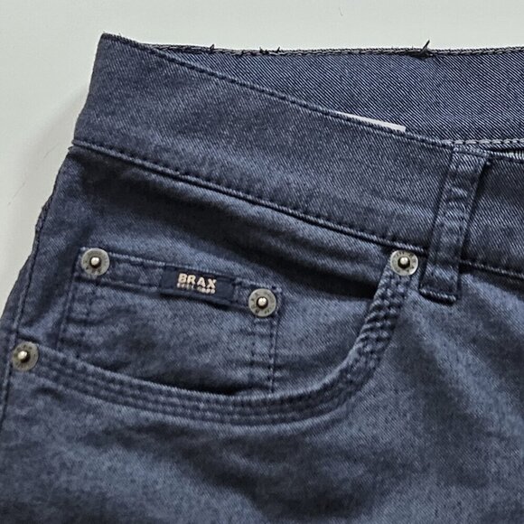 Brax Pants Mens 38x34 (32) Navy Straight Zip Fly Stretch Cooper Regular Preppy - Picture 9 of 16